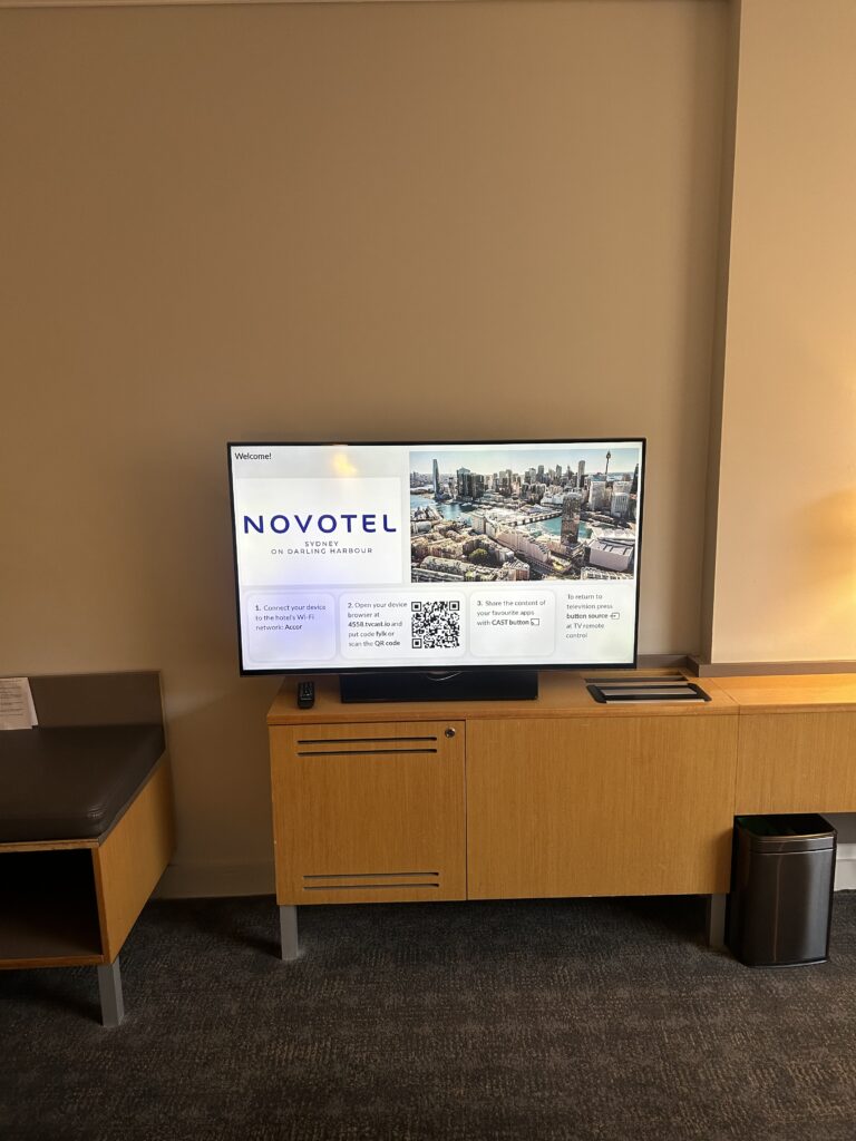 TV at Novotel Sydney on Darling Harbour