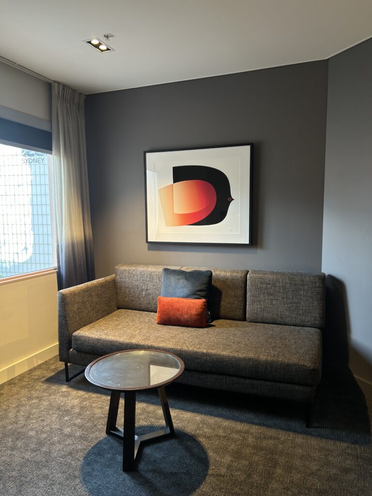 SOFA and Seating area in Superior Room at Novotel Sydney on Darling Harbour