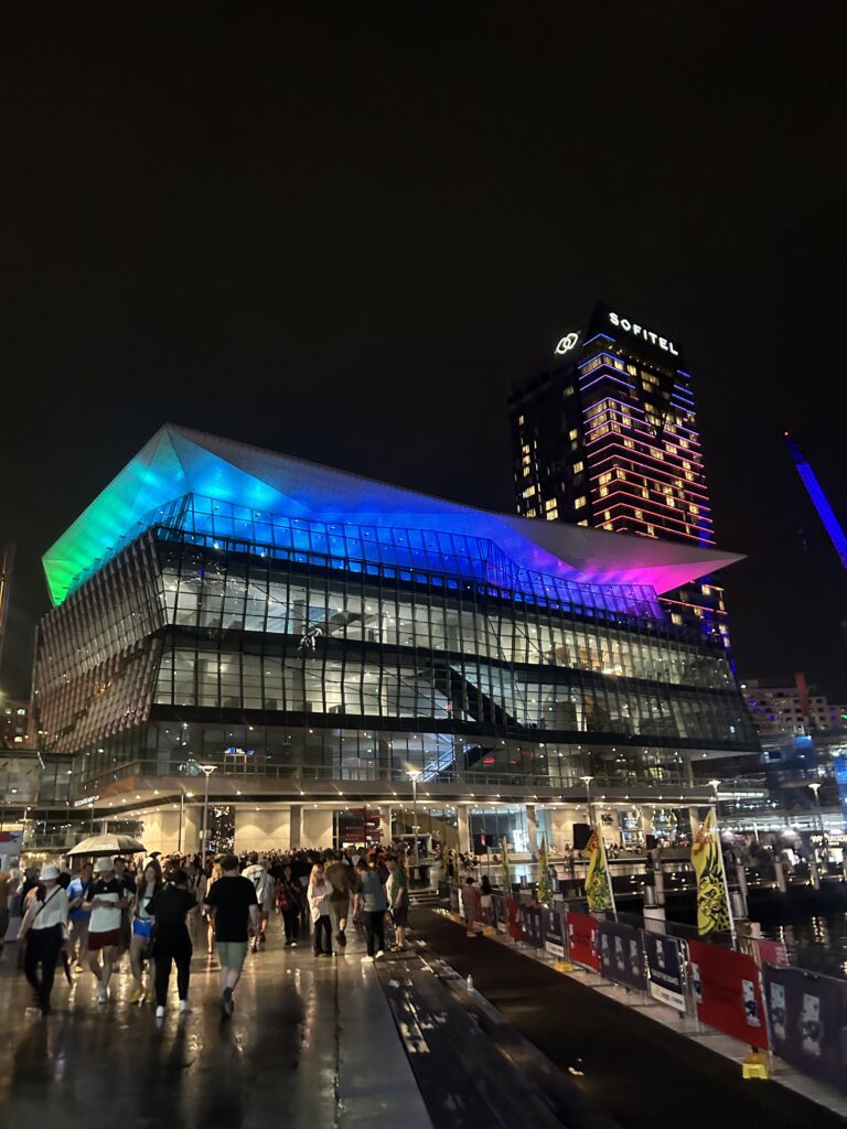 Darling Harbour night view near Novotel Sydney