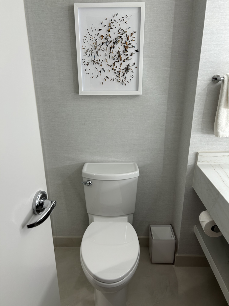 Clean and modern toilet at Hilton Los Angeles Airport