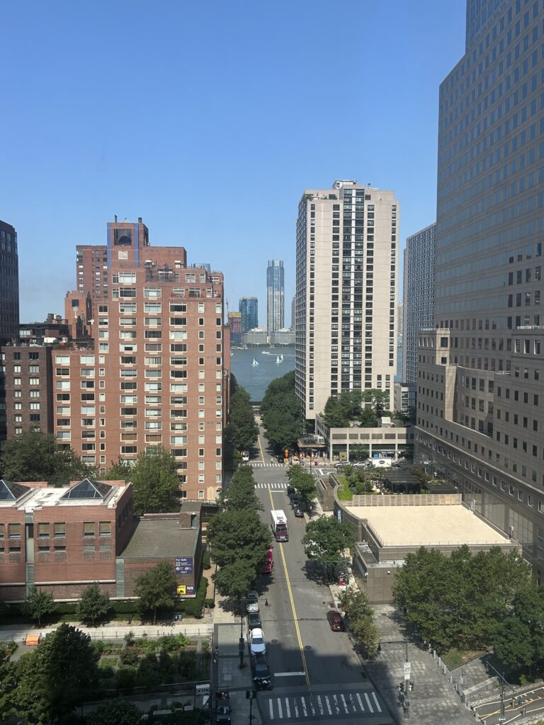 New York Marriott Downtown Review: The Good, The Bad, & The Reality Hudson River View room interior at New York Marriott Downtown