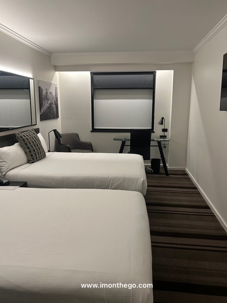 sydney trip! Mercure Sydney Review: Honest Review of Rooms, Pool, & Location Clean and modern room interior at Mercure Sydney hotel2