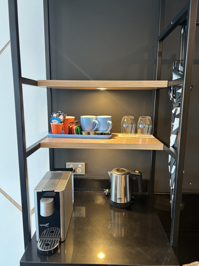 Coffee machine setup in room at M Social Auckland