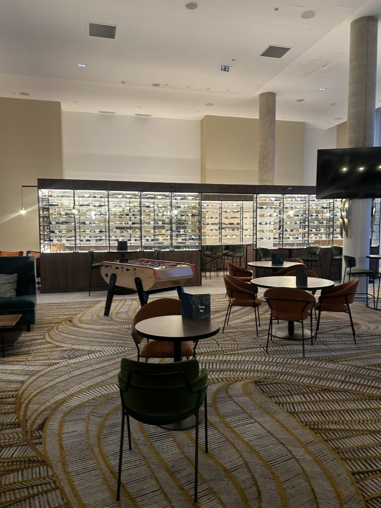 Stylish and modern lobby area at Hyatt Place Paris Charles de Gaulle Airport hotel2
