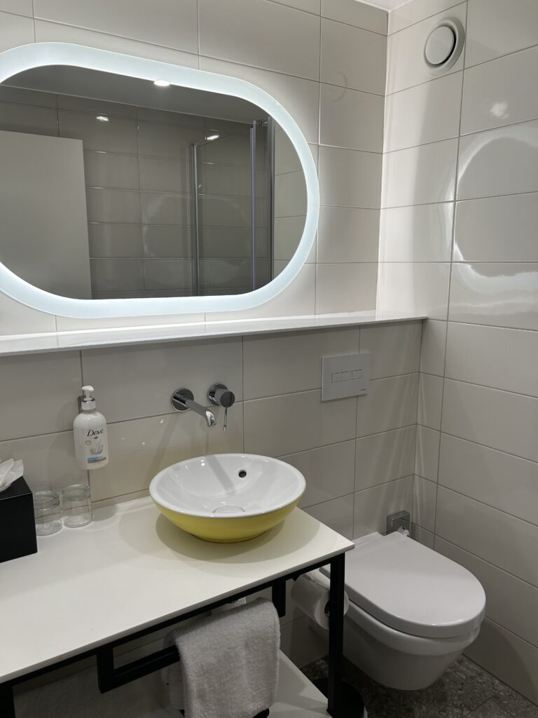 Clean and modern bathroom design at Hyatt Place Paris Charles de Gaulle Airport
