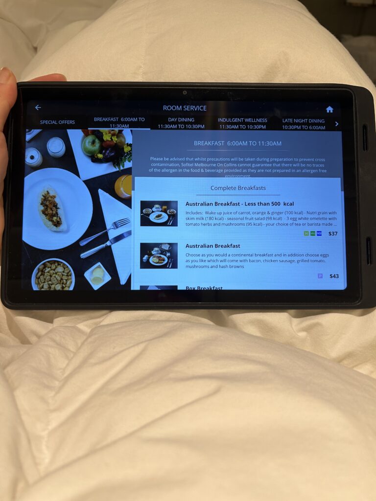 Sofitel Melbourne on Collins: The Ultimate Luxury Stay in Melbourne CBD sofitel melbourne on collins hotel in room tablet