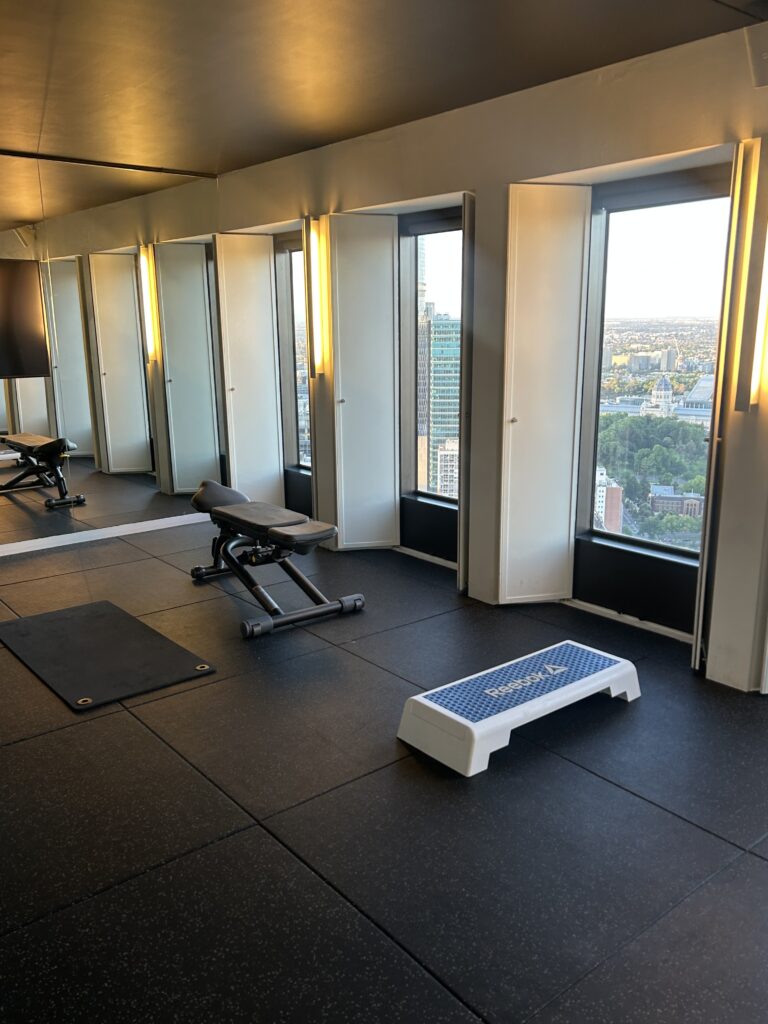 Sofitel Melbourne on Collins: The Ultimate Luxury Stay in Melbourne CBD Sofitel Melbourne on Collins fitness center gym with high rise city view