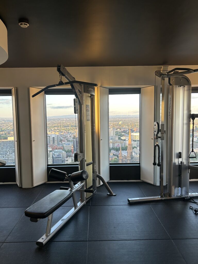 Sofitel Melbourne on Collins: The Ultimate Luxury Stay in Melbourne CBD Sofitel Melbourne on Collins fitness center gym with high rise city view 2