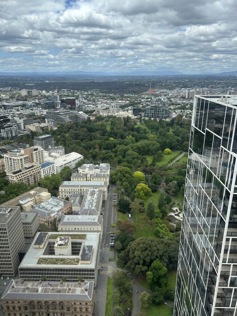 Sofitel Melbourne on Collins: The Ultimate Luxury Stay in Melbourne CBD Panoramic Melbourne skyline view from high floor room at Sofitel Melbourne on Collins